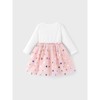 Disney Stitch Toddler Dress Ruffle Long-Sleeve Mesh Overlay Tulle Dress - 2 of 4