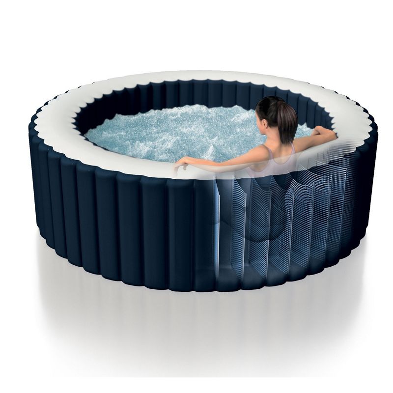 Intex 28405E PureSpa 58" x 28" 4 Person Home Inflatable Portable Heated Round Hot Tub with 120 Bubble Jets, Heat Pump, and 6 Type S1 Filter Cartridges, 3 of 9