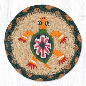 Earth Rugs Desert Tortoise Printed Coaster 5"x5" Rustic Southwestern Style - 1 of 3