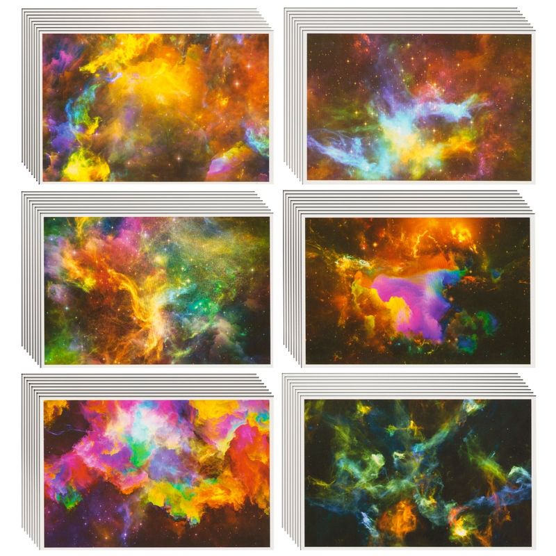 Best Paper Greetings 48 Pack Space Blank Cards and Envelopes, Cosmic Galaxy Greeting Cards for All Occasion, Thank You, New Year (4x6 In), 1 of 9