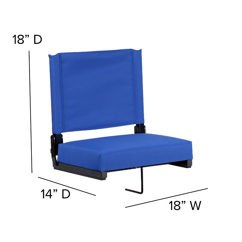 Emma and Oliver Set of 2 500 lb. Rated Lightweight Stadium Chair with Ultra-Padded Seat, 5 of 9
