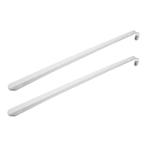 Unique Bargains Stainless Steel Curved Handle Shoe Horn Silver Tone 2 Pcs - 1 of 4