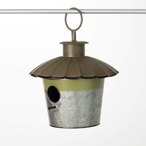 Sullivans 12.75" Umbrella Roof Metal Birdhouse - 1 of 3