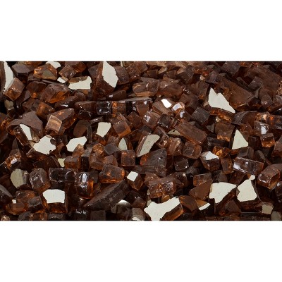 20lb Tempered Glass Rocks - Amber - Pleasant Hearth