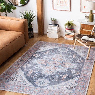 Handmade Charcoal and Ivory Viscose Area Rug, 8' x 10'