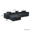 Sectional Couches for Living Room,142inch L Shaped Cloud Couch Corduroy Modular Sectional Sofa,4 Seater Sofa - 4 of 4