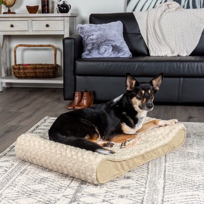 Large Cream Orthopedic Foam Outdoor Pet Bed