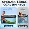 SereneLife 105 Gal. Inflatable Insulated Freestanding Cold Plunge Tub - Ice Bath with Cover, Cold Plunge Therapy Recovery Pod for Athletes (Black) - 4 of 4