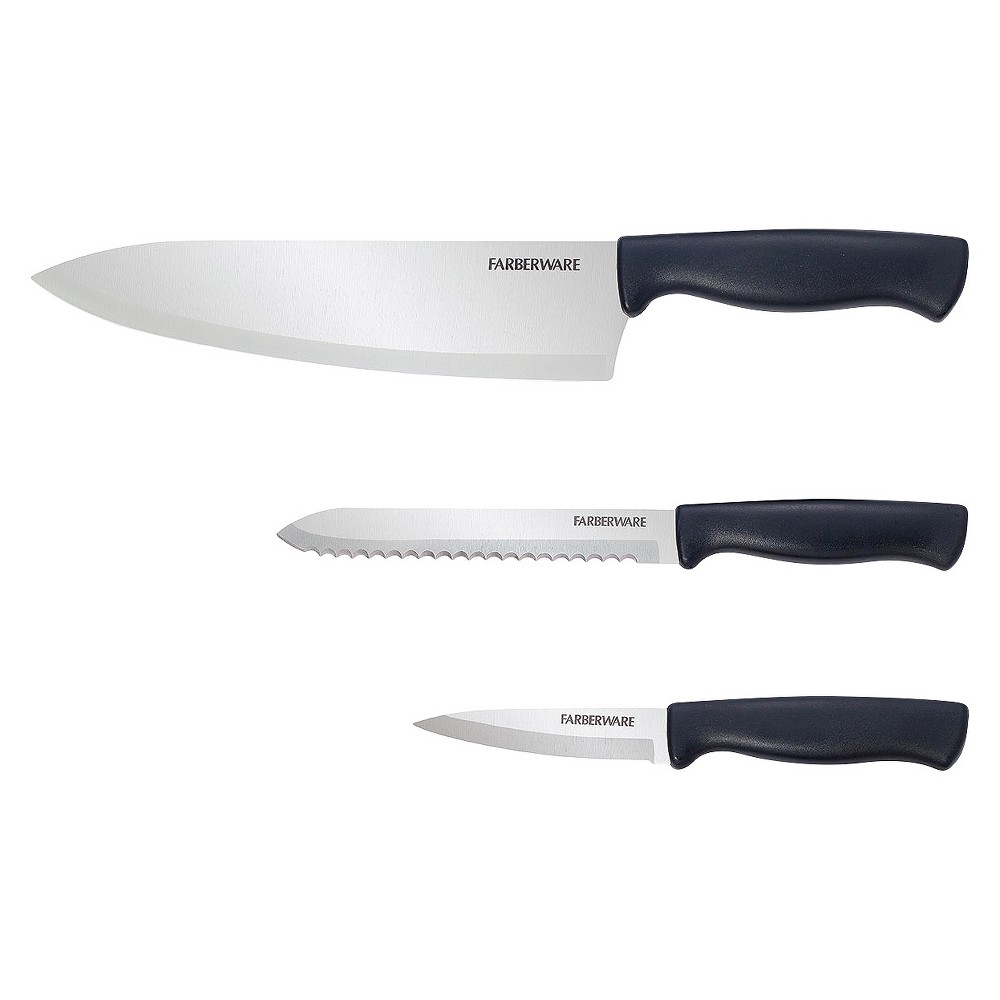 Photos - Kitchen Knife Farberware 3 Piece Chef Knife Set