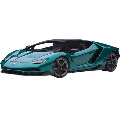 Lamborghini Centenario Verde Artemis / Green Metallic with Carbon Top 1/18 Model Car by Autoart