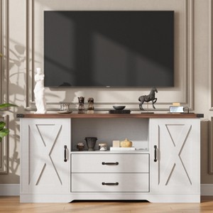 TV Stand for 65 Inch TV, 58.3" TV Media Console, Wooden Storage Cabinet TV Table - 1 of 4