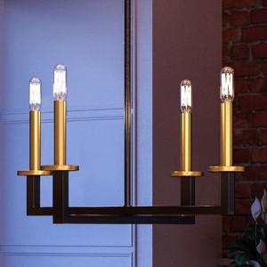 Urban Ambiance Luxury Modern Farmhouse Farmhouse Chandelier,  15-5/8" x 20",  Charcoal Finish, UHP2804 - 1 of 4