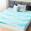 INFURNIC Mattresses Memory Foam Cooling Gel 2 Inches King Size Breathable Mattress Bed Topper For Back Pain, White And Blue, 80"*76"*2" - 2 of 4