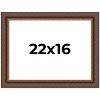 PosterPalooza | Traditional Brown Picture Frame - UV Acrylic, Backing Board, Hanging Hardware Included - 2 of 4