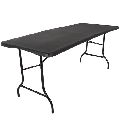 Black 6-Foot Folding Camping and Utility Table