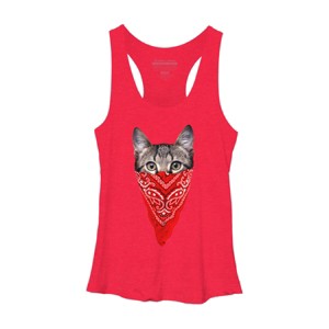 Women's Design By Humans Gangster Cat By clingcling Racerback Tank Top - 1 of 3