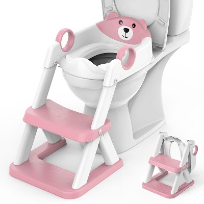 BabyBond 2 in 1 Potty Training Toilet Seat with Splash Guard Anti-Slip Pad Step Stool
