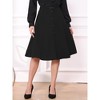 INSPIRE CHIC Women's A-Line Vintage High Waist Pleated Button Decor Midi Skirt - 4 of 4