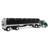 First Gear DCP 1/64 Green Kenworth T880 w/ Black Wilson Patriot Spread-Axle Belt Trailer, 60-1363 - 3 of 4