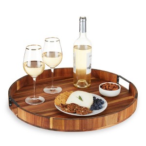 Twine Lazy Susan 20 inch Wooden Serving Board, Countertop Lazy Susan for Kitchen Decor, Turntables for Kitchen Countertop Decor Acacia Tray Set of 1 - 1 of 4