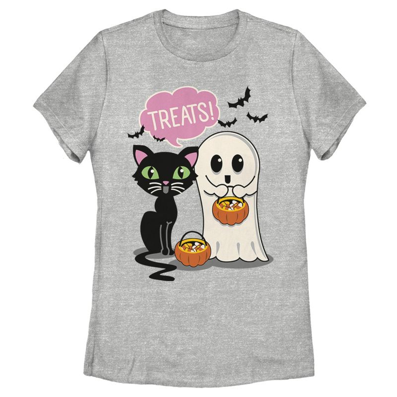 Women's Lost Gods Halloween Treat Friends T-Shirt, 1 of 5