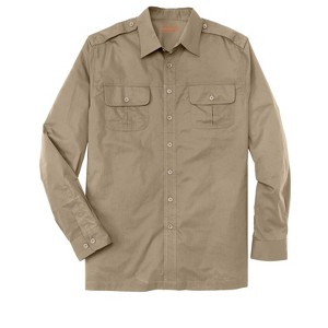 Boulder Creek by KingSize Men's Big & Tall Long Sleeve Pilot Shirt - 1 of 4