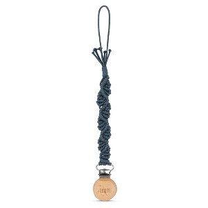 Macrame Pacifier Clip - Baby Pacifier Holder Leash Boho Wooden Clips - Teething Toy with Handmade Braided Cotton Modern Unisex Baby Gift (Multicolor) - 1 of 3