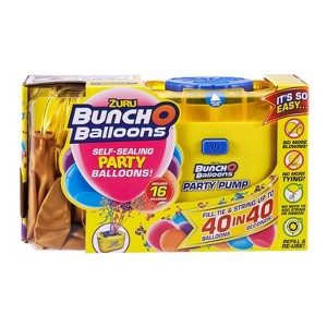 Bunch O Balloons 40 Self Sealing Party Balloons With Portable Electric Air Pump - Gold by ZURU: Latex, Kids, Birthday - 1 of 4