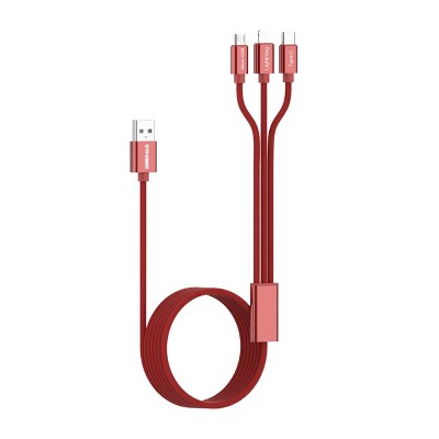 Emerald 10 Foot 3 in 1 Charging Cable