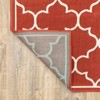 Marlowe Lattice Patio Rug Red/Ivory - 3 of 4