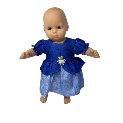 Doll Clothes Superstore Handmade Blue Princess Dress Fits 14-16 Inch Baby Dolls