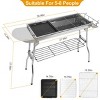 SEVOBAL Grill Cookware Portable Stainless Foldable Suitcase Design, Large BBQ Area for 8 People for Camping, Picnics, Black, 38.98"*13.39"*27.56" - 2 of 4