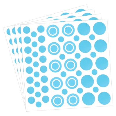 Unique Bargains PVC Peel Round Polka Dots Bedroom Classroom Wall Stickers 4 Pcs