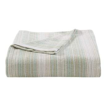 Tommy Bahama Sandy Shore Stripe - Green Full Queen Blanket