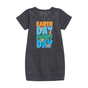 - Paw Patrol - Earth Every Day Graphic Short Sleeve Fleece Dress - 1 of 4