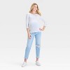 High-Rise Over The Belly 80's Slim Straight Denim Maternity Pants - Isabel Maternity by Ingrid & Isabel™ - 3 of 4