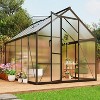 GustoWave 8×10 ft Large Walk-In Polycarbonate Greenhouse，for Outside Garden Backyard, Patio, Lawn - 3 of 4