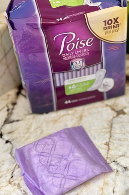 Poise Microliners Postpartum Fragrance Free Incontinence Panty Liners ...