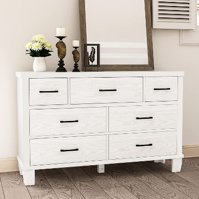Dresser for Bedroom with 7 Drawers, Modern Chest of Drawers Closet, Wooden Dresser Organizer