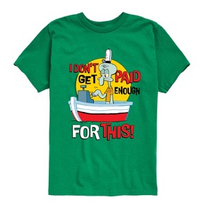 Boys' - SpongeBob SquarePants - Squidward I Dont Get Paid Enough Short Sleeve Graphic T-Shirt - 1 of 4
