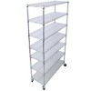 7 Tier Metal Storage Shelves Wire Shelving Unit, 2450Lbs Capacity, Heavy Duty Adjustable Storage Rack With Leveling Feet, Wheels & Shelf Liners - 4 of 4
