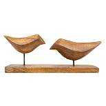 Birds Natural Wood & Metal Decorative Figure - Foreside Home & Garden