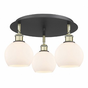 Athens - 3 Light Flush Mount In Industrial Style-8.63 Inches Tall and 17.75 Inches Wide - 1 of 1