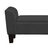 NicBex Velvet Storage Ottoman Bench,Upholstered Storage Ottoman with Curved Arms and Wood Tapered Legs,Storage Bench for Living Room,Bedroom - 4 of 4