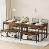 Dining Table Set for 4, Small Kitchen Table and 2 Chairs for 4 with Bench - 4 of 4