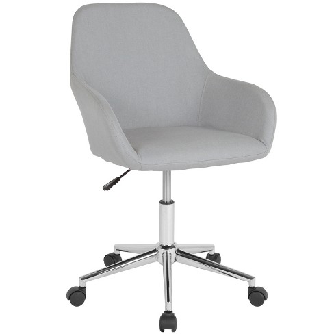 Imogen Grey Upholstered Office Chair with Casters