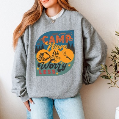 Simply Sage Market Camp More Worry Less Badge Sweatshirt