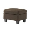 CAVINAS Plush Upholstered Ottoman Bench, Ottoman Foot Rest, Bedroom End Bench, Entryway Padded Footstool with Birch Wood Legs - 2 of 4