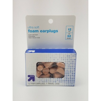 Ultra Soft Foam Ear Plugs with Travel Case - 12 pair - up & up™