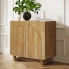 Modern Storage Cabinet With 2 Doors,Storage Cabinet With Fan-shaped Large Board Handle And Removable Shelf,Furniture Indoor -Maison Boucle - 2 of 4